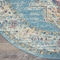 Homeroots 4 ft. Round Light Blue Distressed Medallion Area Rug 385333 - alternate 4